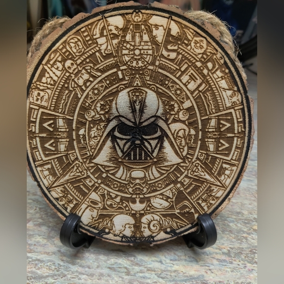 Star Wars Accents Laser Engraved Star Wars Darth Vader Wood Poshmark